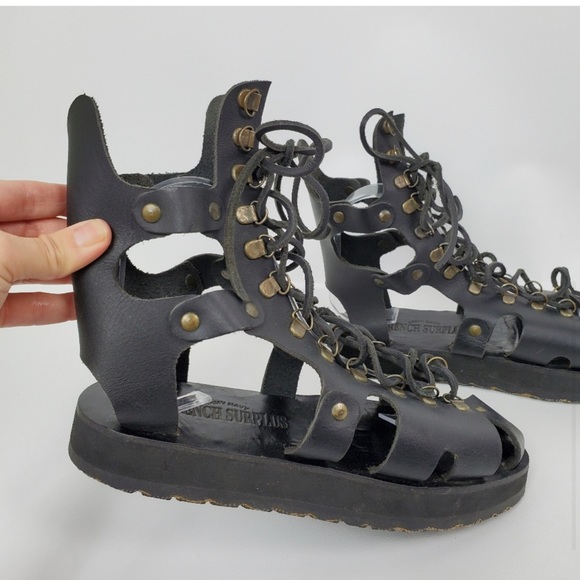 ARMY NAVY French Surplus Leather Combat Sandals - Picture 3 of 10